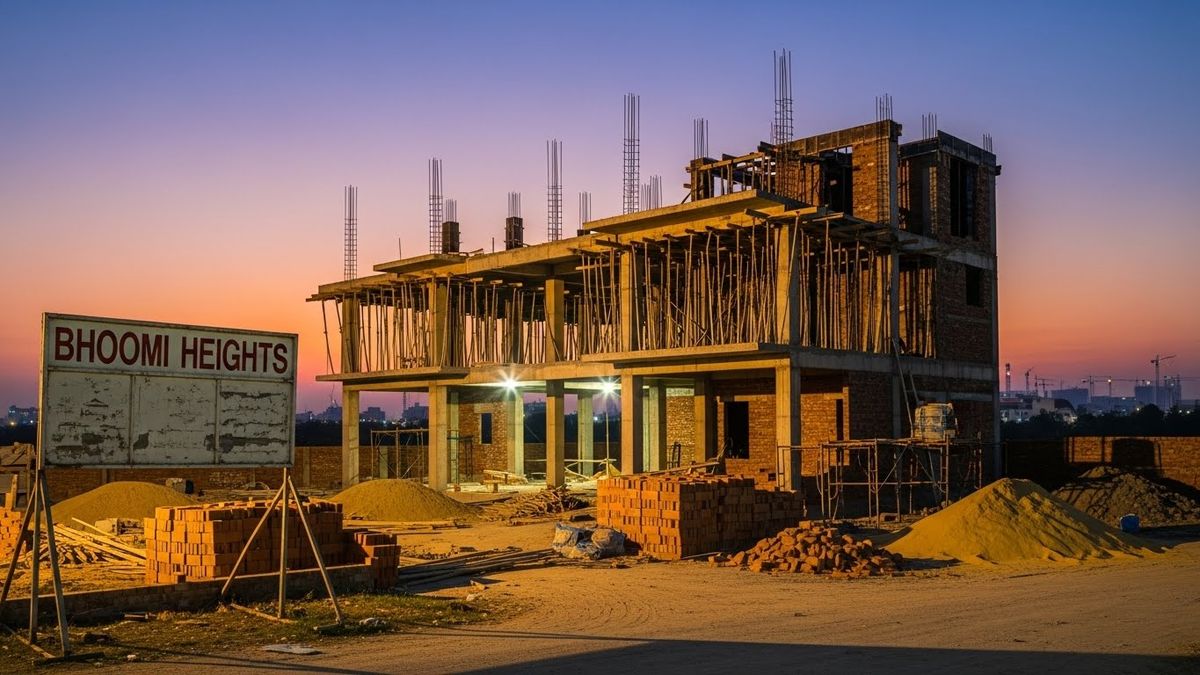Bhoomi Heights under construction in Bangalore